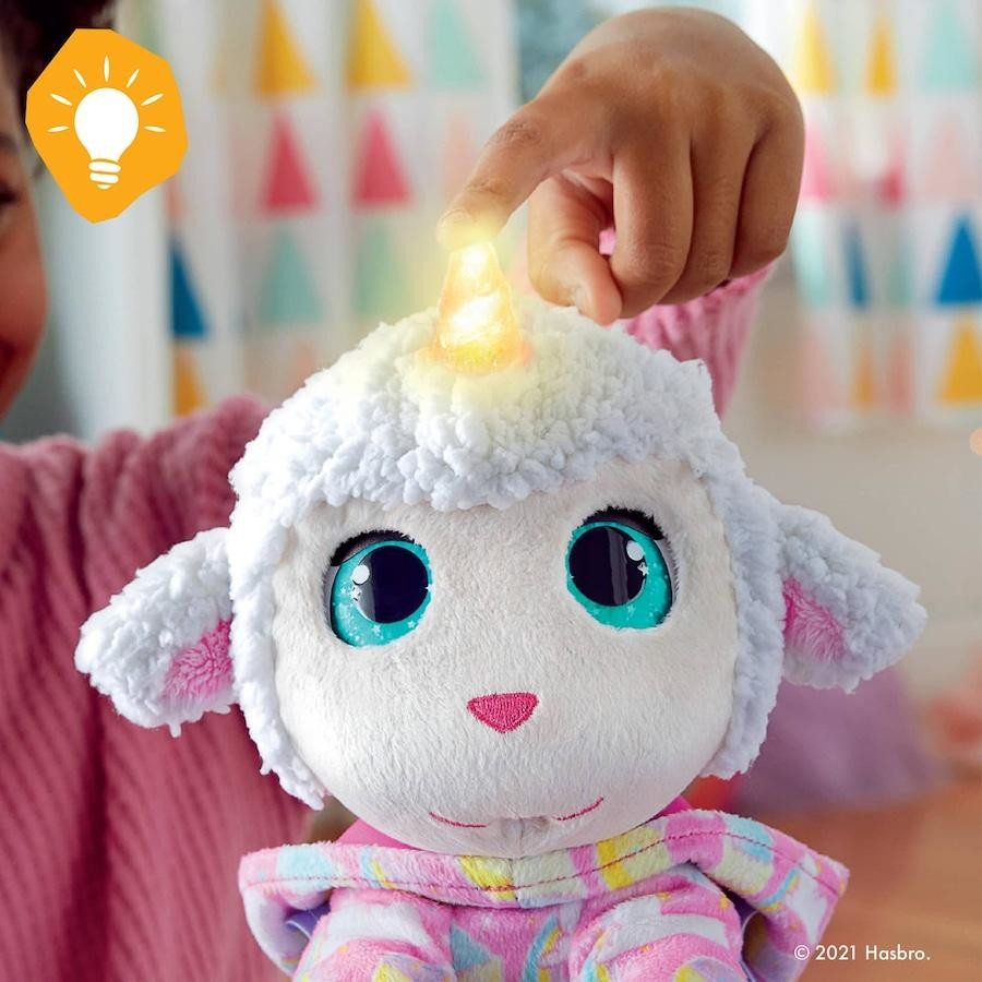 Hasbro FurReal Sweet Jammiecorn Lamb Light-Up Toy with 35+ Sounds Pet Play Soft Gift