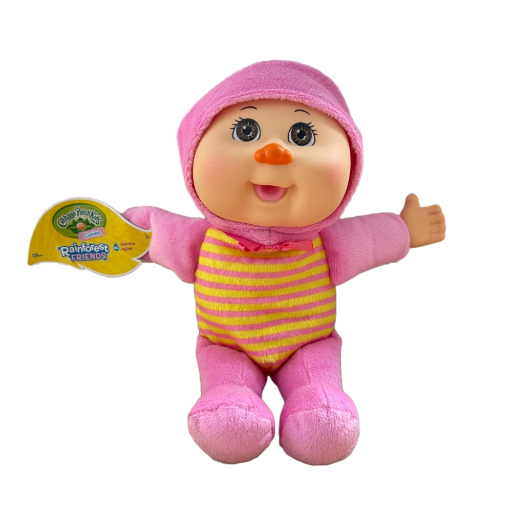 Cabbage Patch Kids 9" Magenta Pink with Yellow Stripe Cutie Baby Doll Toy
