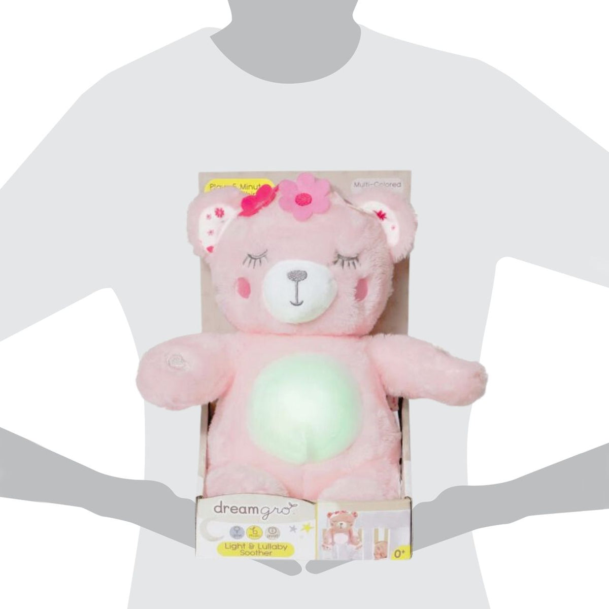 Dreamgro Lights & Lullaby Soother Pink Bear
