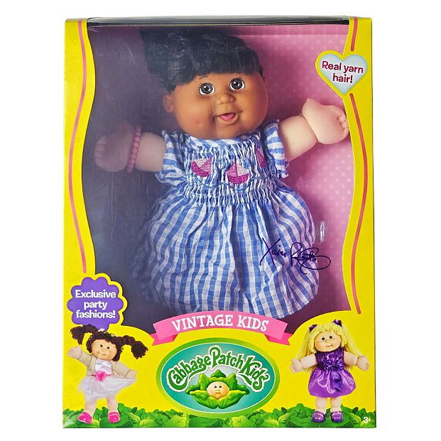 Cabbage Patch Kids Vintage Kids 14"- Classic Blue & White Stripe Dress