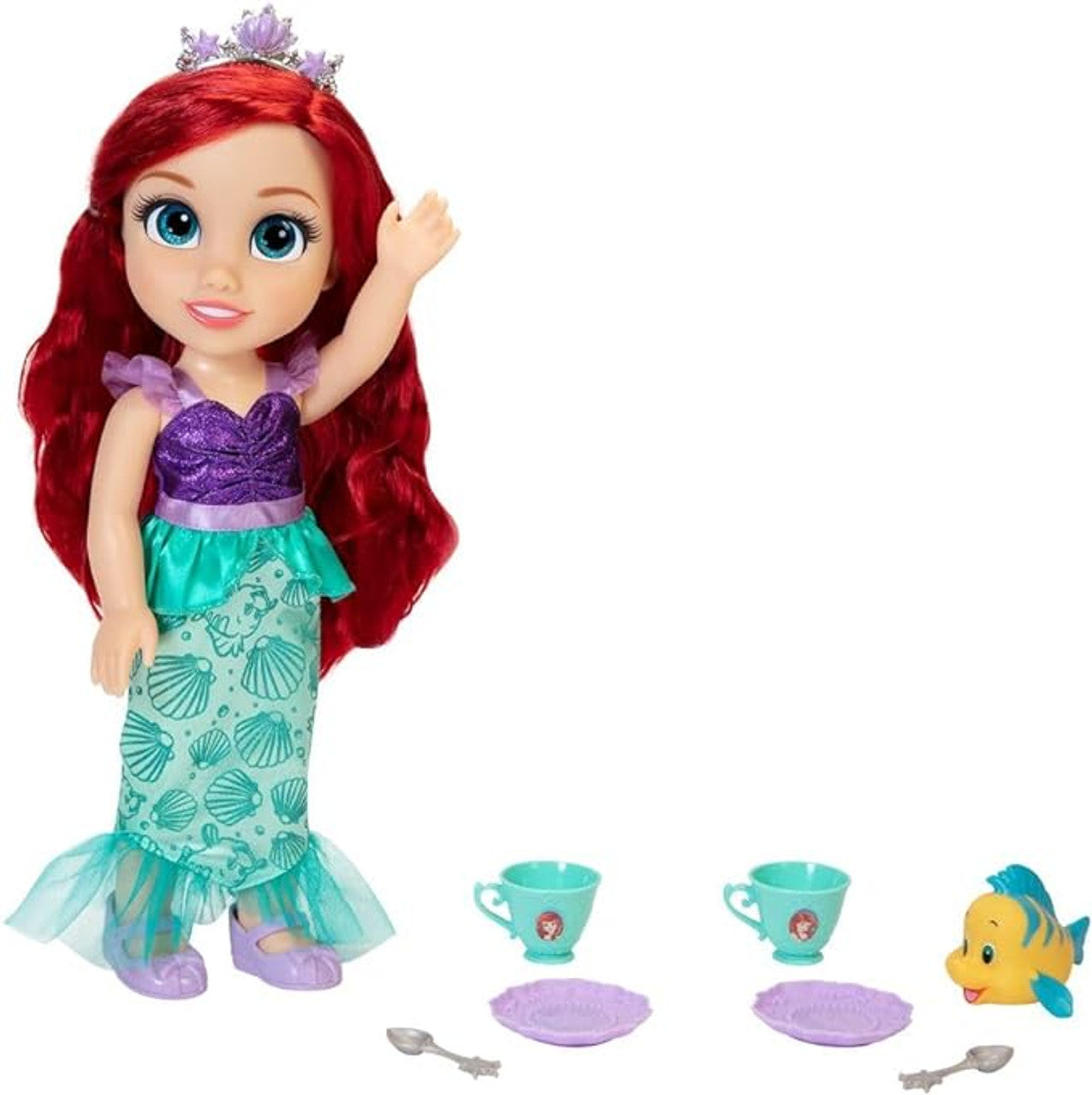 Disney Frozen Princess Toy Doll Tea Time with Ariel and Flounder/Belle and Mrs. Potts/Elsa & Bruni
