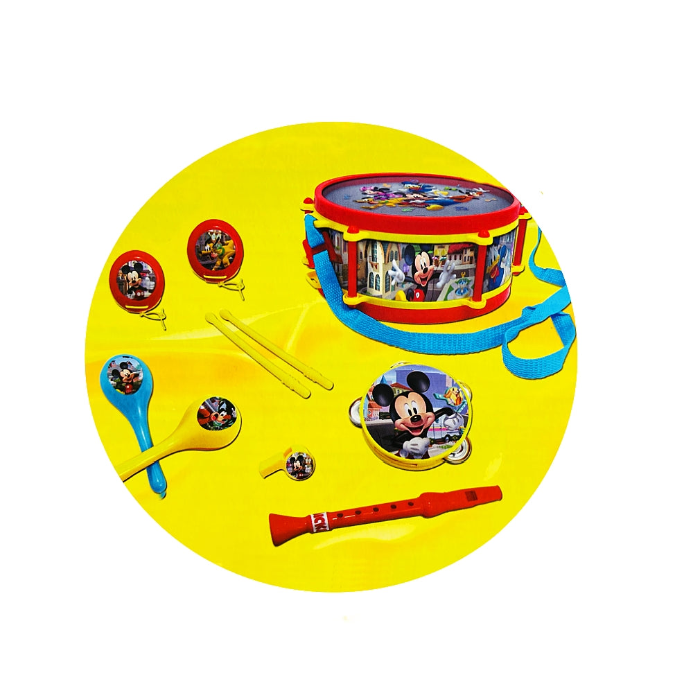 Disney Junior Mickey Mouse Clubhouse 10pcs Party Band Drum & Instruments Music Toy