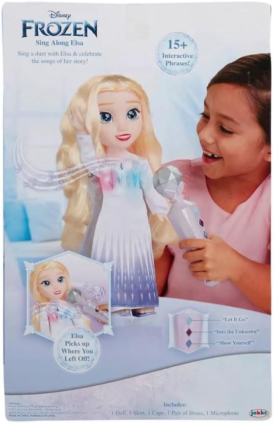 Disney Frozen Elsa Singing Along Elsa Doll Sing a Duet with Real-Working Microphone!
