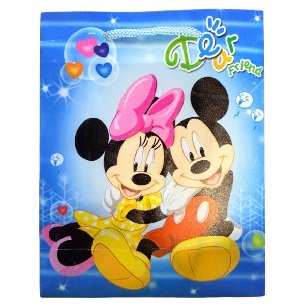 Pack of 12 x Minnie Mickey Mouse Holiday Christmas Gift Bag