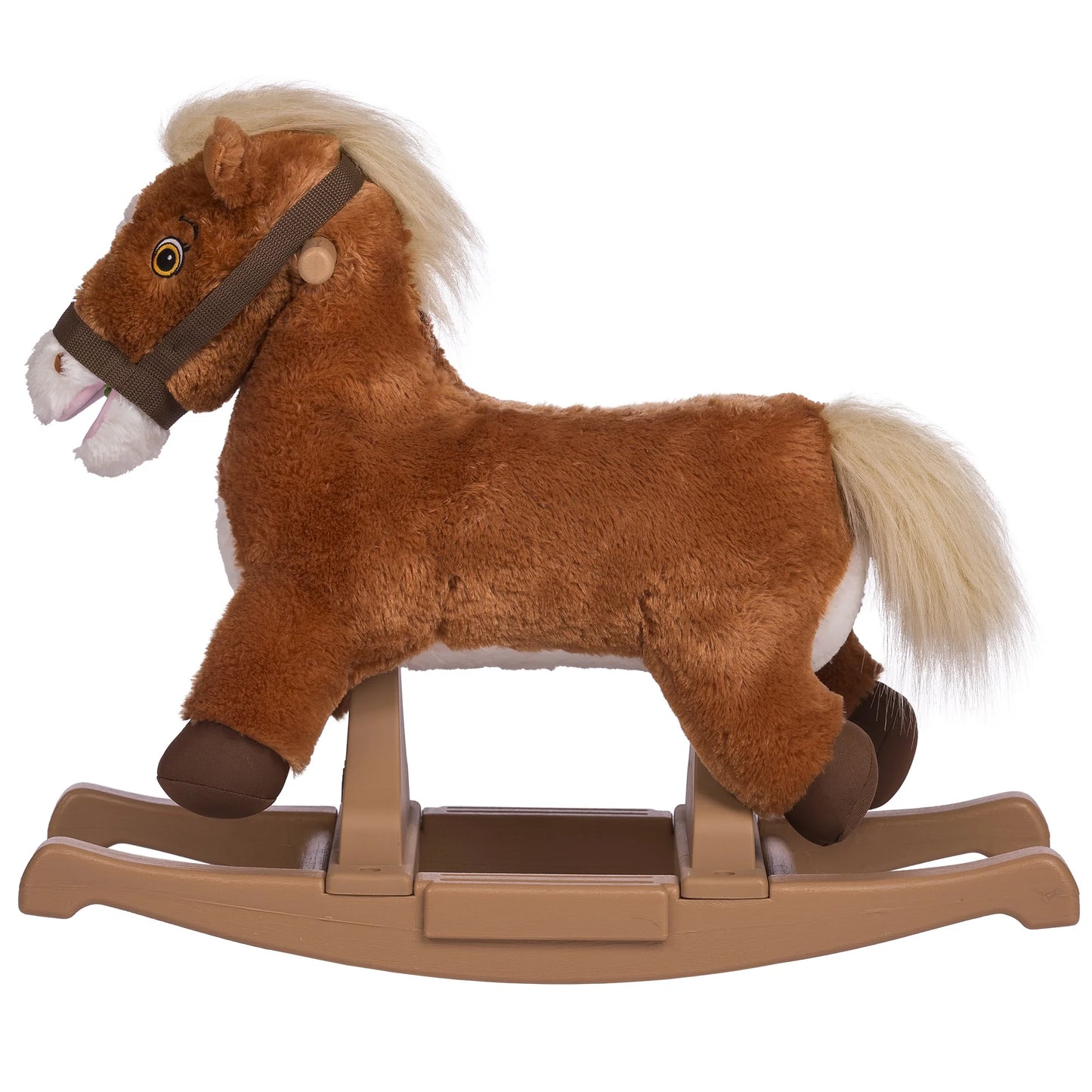 Rockin' Rider Pony Talks & Sings Soft Brown Rocking Horse