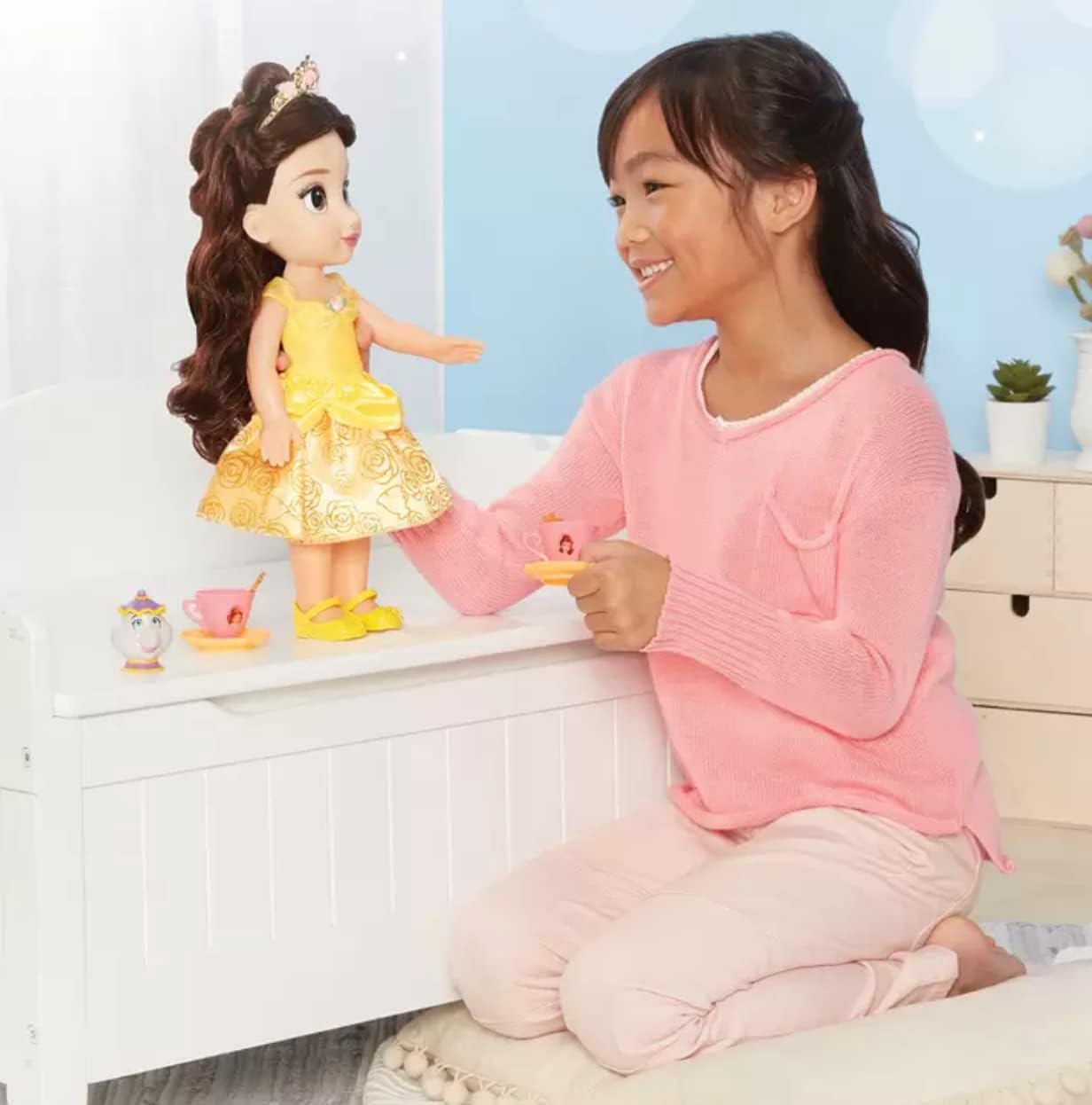 Disney Frozen Princess Toy Doll Tea Time with Ariel and Flounder/Belle and Mrs. Potts/Elsa & Bruni