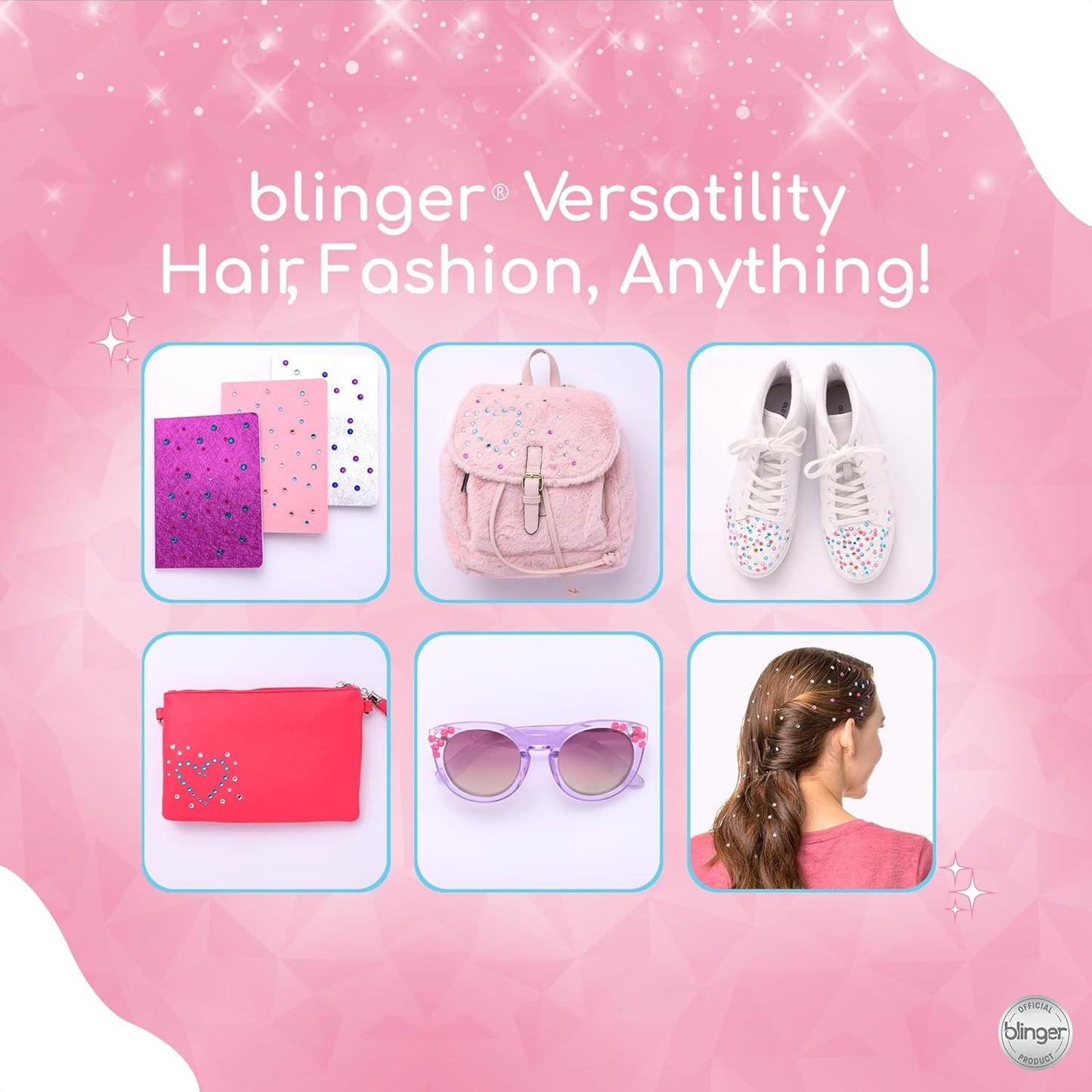 Blinger Diamond Collection Glam Styling Tool - Load, Click, Bling! Hair, Fashion, Anything!