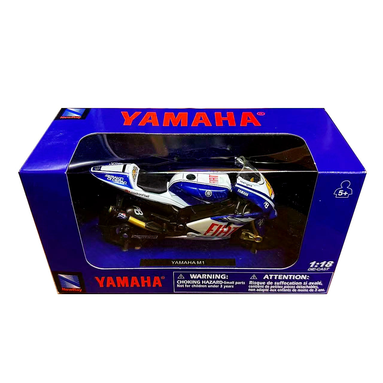 5" New Ray 1/18 Scale Yamaha M1 Die-Cast Motorbike Model