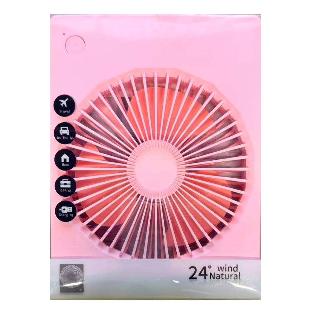 Three Speed Rechargeable Electric Fan Natural Wind Angle Adjustable