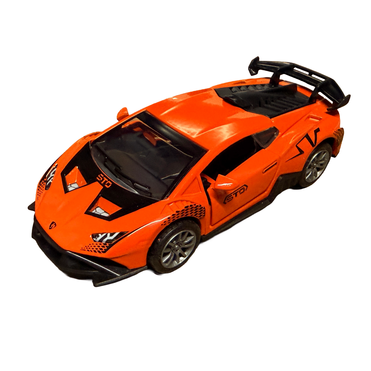 5" Die-Cast Alloy Pull-Back Racing Vehicle Sports Car Toy Model Set - Orange