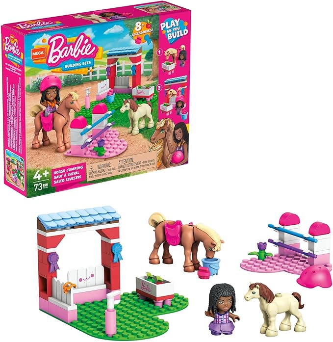 MEGA Barbie Building Sets Horse Jumping 73pcs /Farmer's Market 90pcs