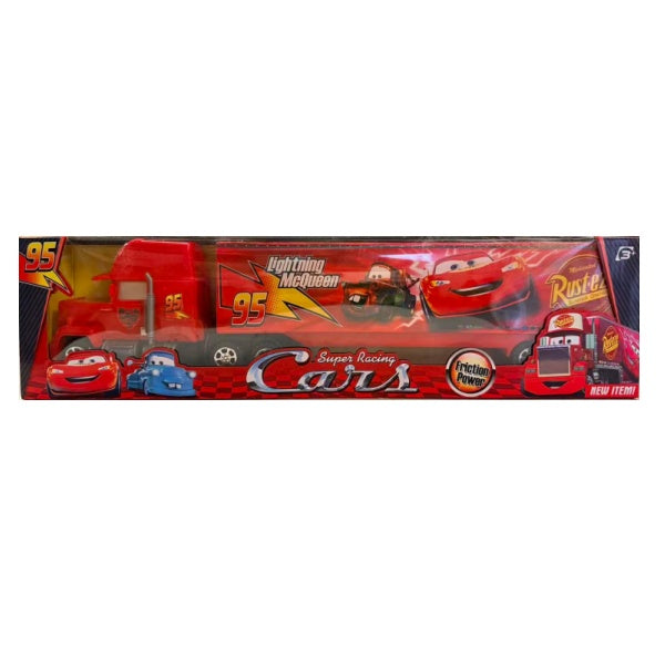 22" Cars Lightning McQueen Mack Superliner Trailer Semi Truck Friction Power