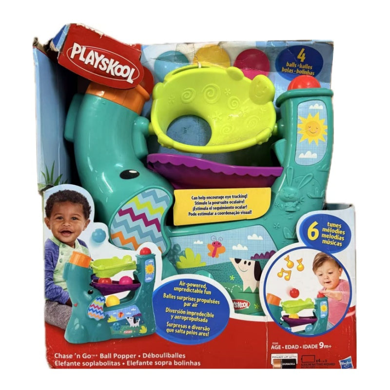 Playskool Chase 'n' Go Ball Popper Air-Powered Popping Toy for Toddlers and Babies Aged From 9 Months [ Exclusive