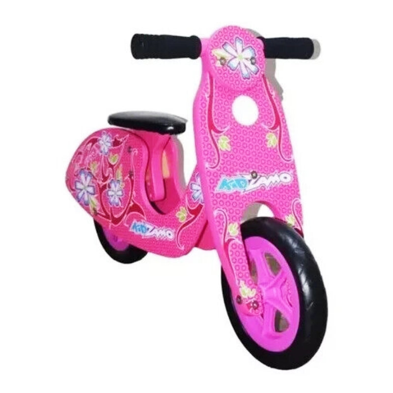 Kidzamo Maria Pink Wooden Balance Bike 12" for Kids
