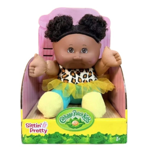 12" Cabbage Patch Kids Sittin Pretty Doll Leopard Print Tutu Skirt