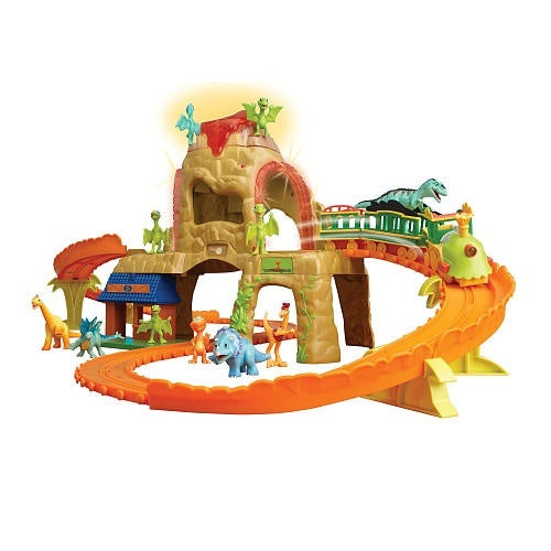 Dinosaur Train Time Tunnel Mountain Motorized Train Set 3 Tek Toys