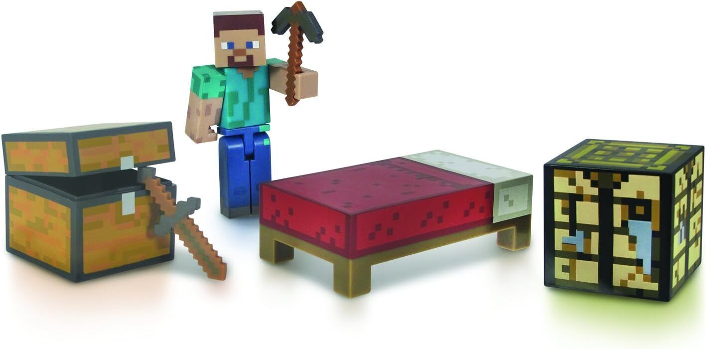 Mojang Minecraft Series 1 Overworld Survival Pack Fully Articulated