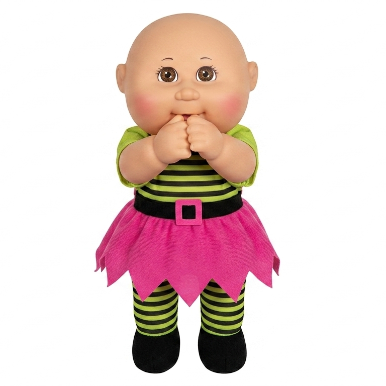 Cabbage Patch Kids Cuties, 9 Inches Halloween Witch with Pink Skirt