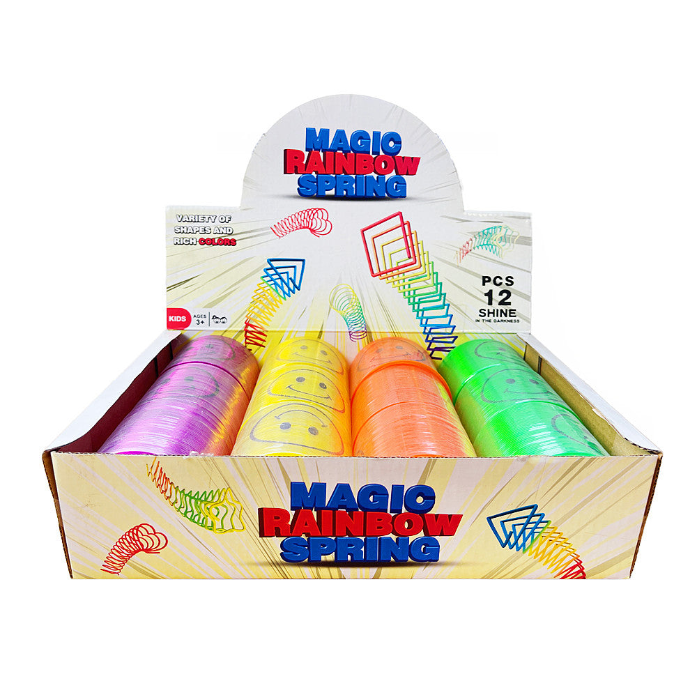 12 PCS Magic Rainbow Spring Smile Face 2.5" x 3"