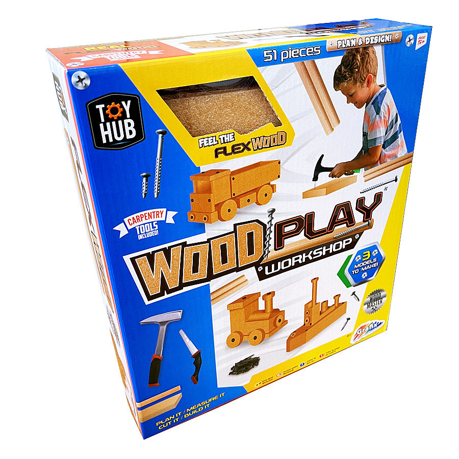 51 Pieces Grafix Toy Hub Wood Play Workshop