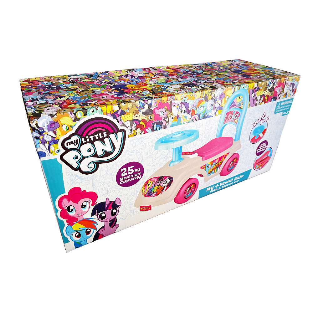 Hasbro My Little Pony My 4-Wheel Ride Push & Ride-On Car