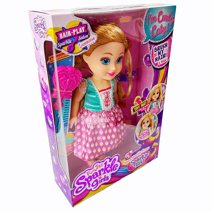 Funville Sparkle Girls Sparkle Tots Talking Hair-Play Princess