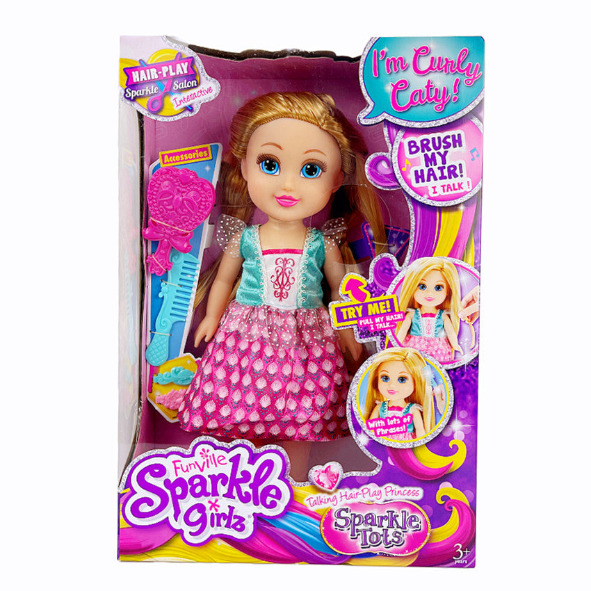 Funville Sparkle Girls Sparkle Tots Talking Hair-Play Princess