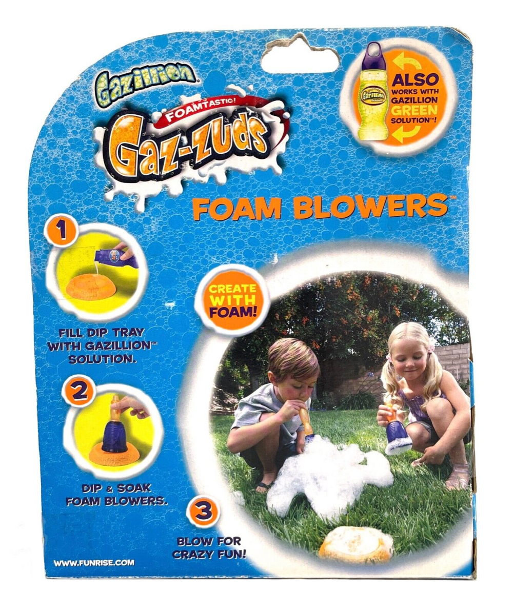 Gazillion Foamtastic Gaz-zuds Foam Blowers Blue Tray