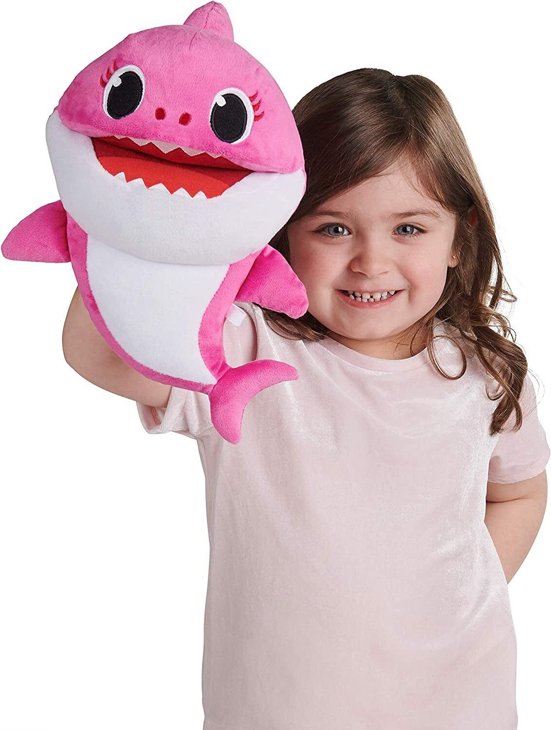 12" Pink Fong Baby Shark Song Puppets with Tempo Control