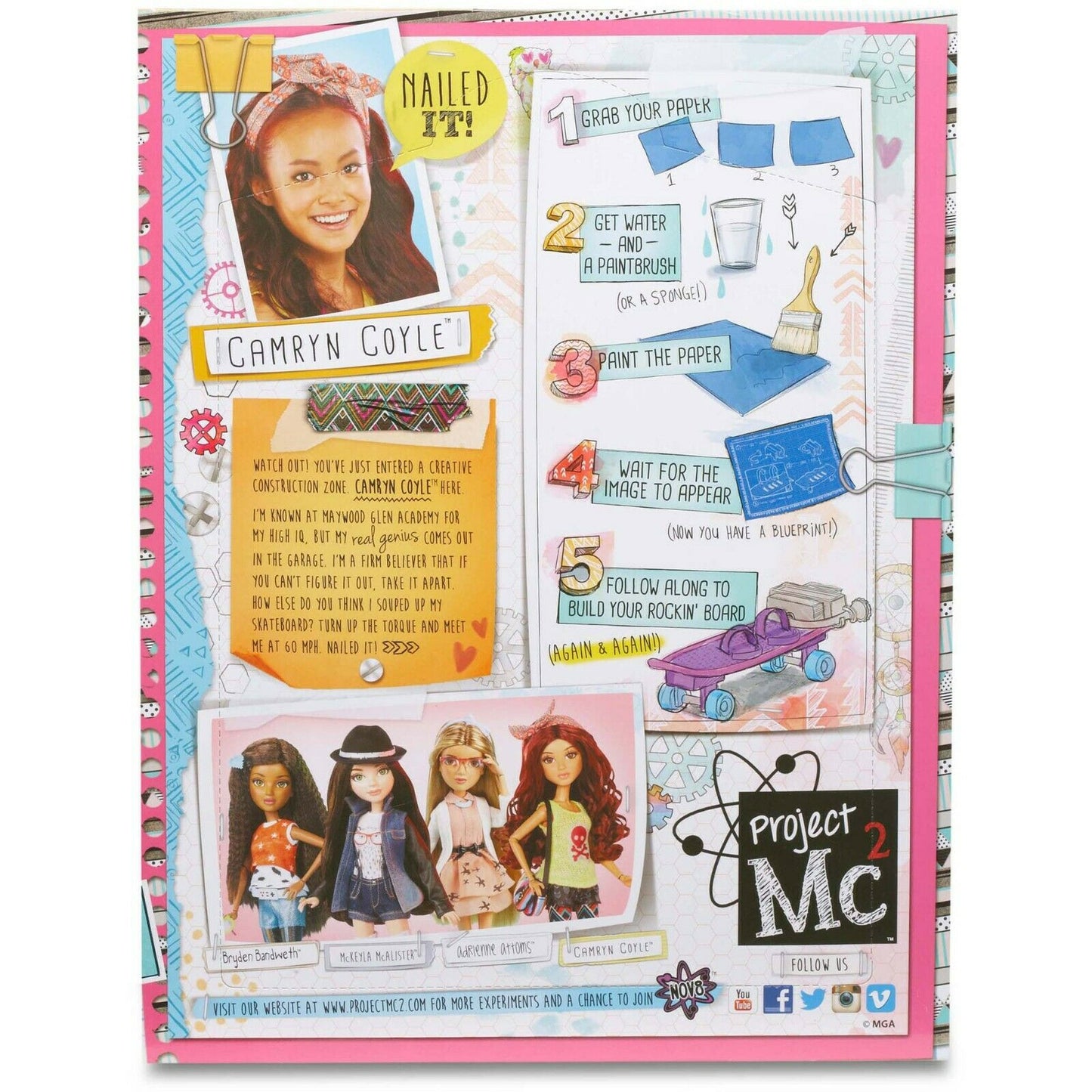Project Mc2 Doll with Experiment Camryn's Skateboard