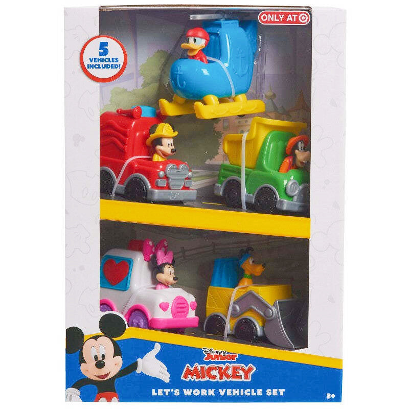 Disney Junior Mickey Mouse Let's Work Vehicles Set 5pk