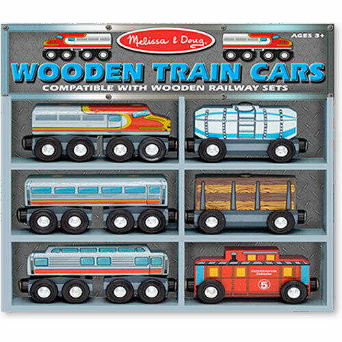 Melissa & Doug Wooden Train Set 8 Pieces