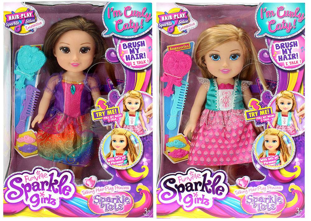 Funville Sparkle Girls Sparkle Tots Talking Hair-Play Princess