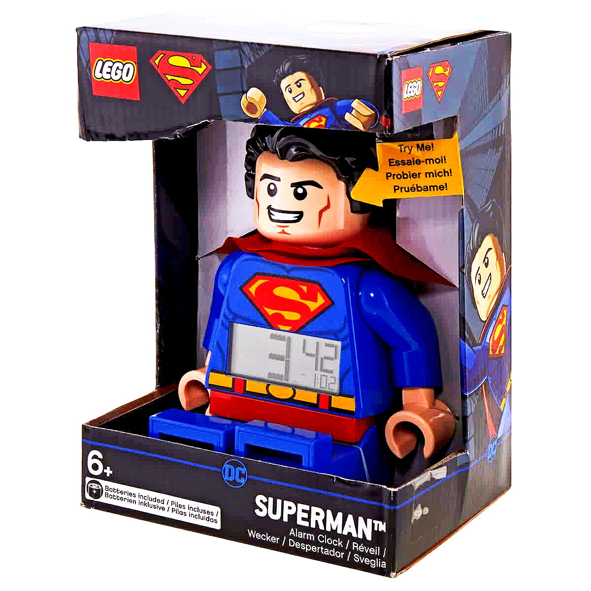 DC LEGO Superman Digital Alarm Clock