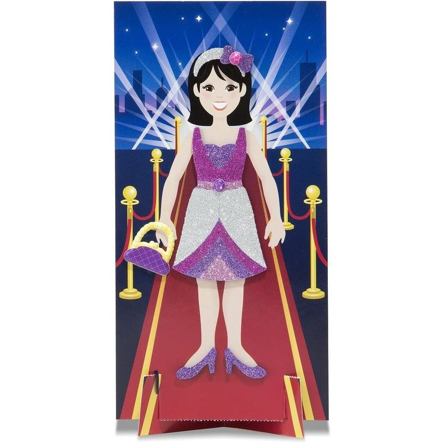 Melissa & Doug Mess-Free Glitter Fancy Party Fashions 5 Glitter Sheets