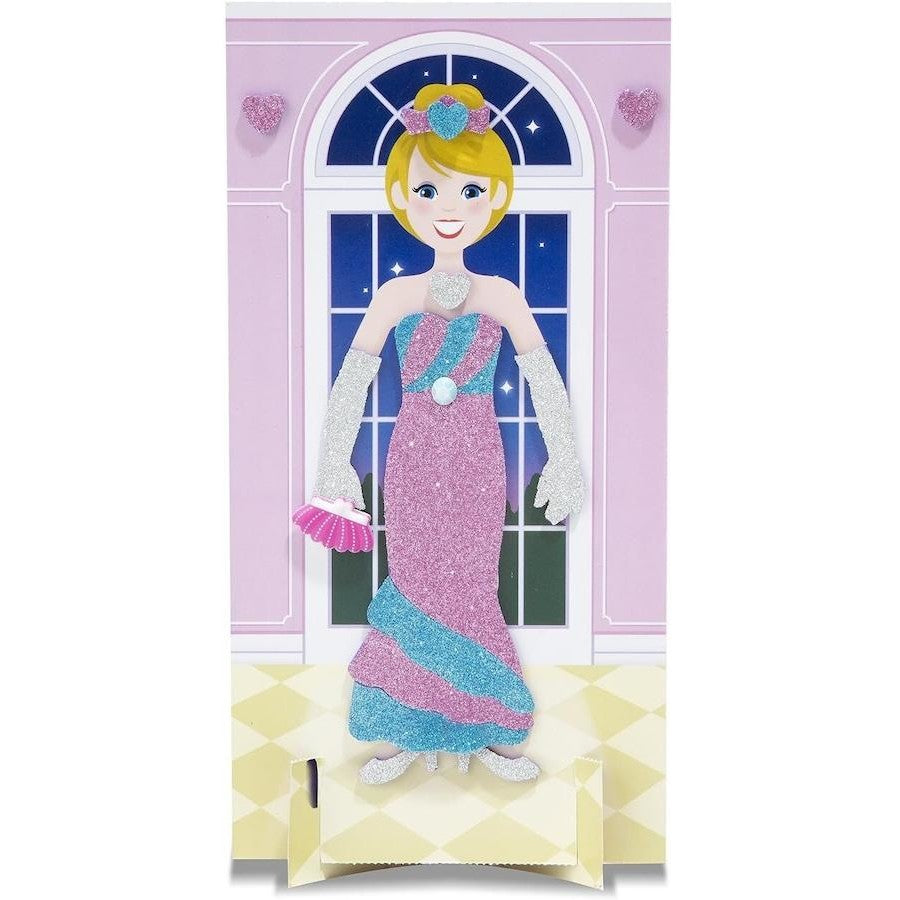 Melissa & Doug Mess-Free Glitter Fancy Party Fashions 5 Glitter Sheets
