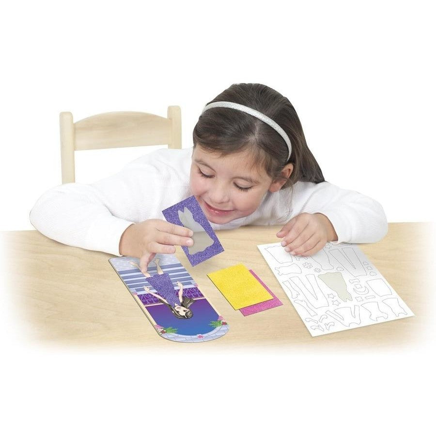 Melissa & Doug Mess-Free Glitter Fancy Party Fashions 5 Glitter Sheets