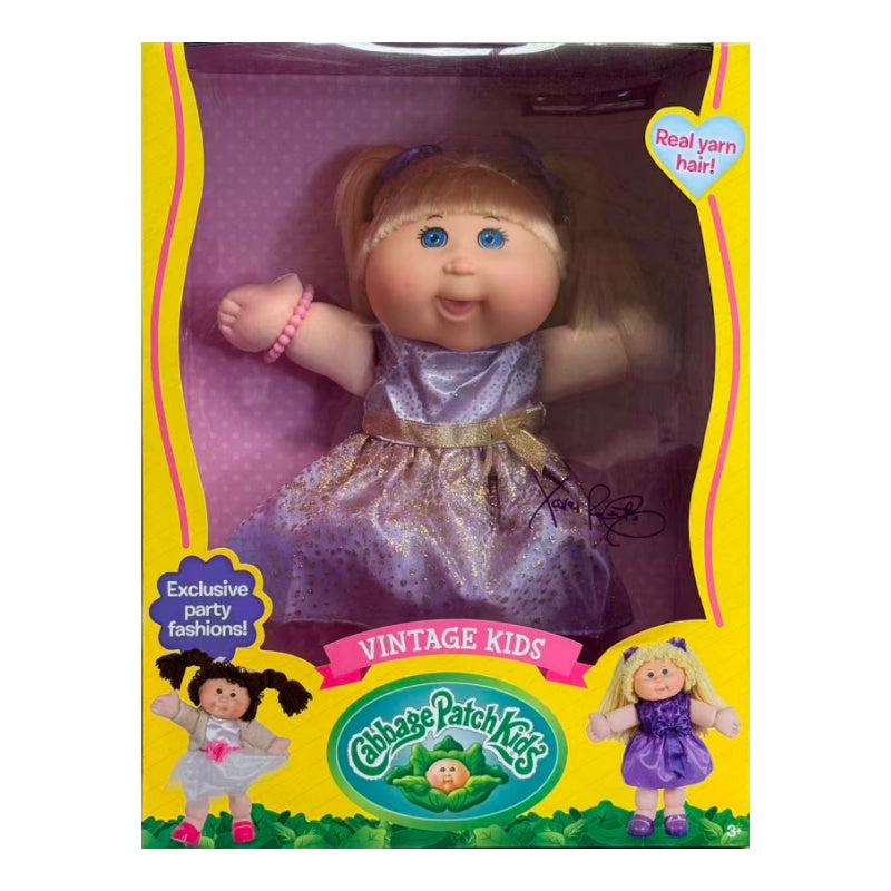 Cabbage Patch Kids Vintage Kids 14"- Purple Dress