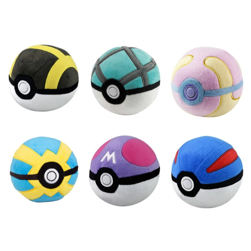 Box of 6 TOMY Pokémon Plush Poké Ball