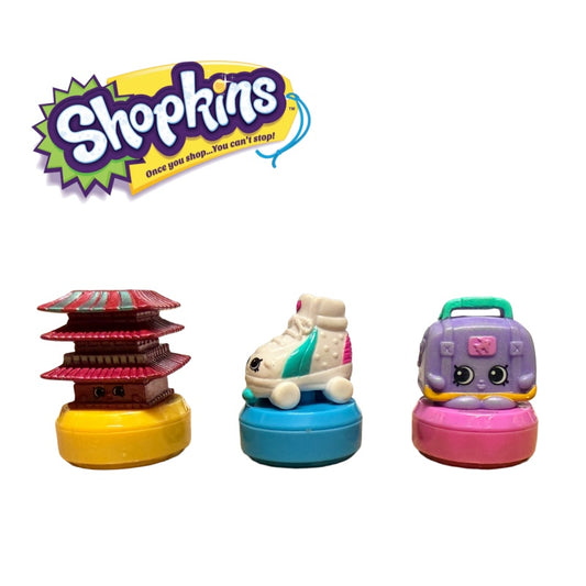 Exclusive  Shopkins World Vacation Self-Inking Stamp (Pagoda, Roller Skate & Luggage)