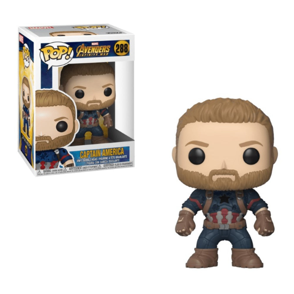 Funko POP! Marvel Avengers Infinity War Vinyl Bobble-Head Figure Captain America #288