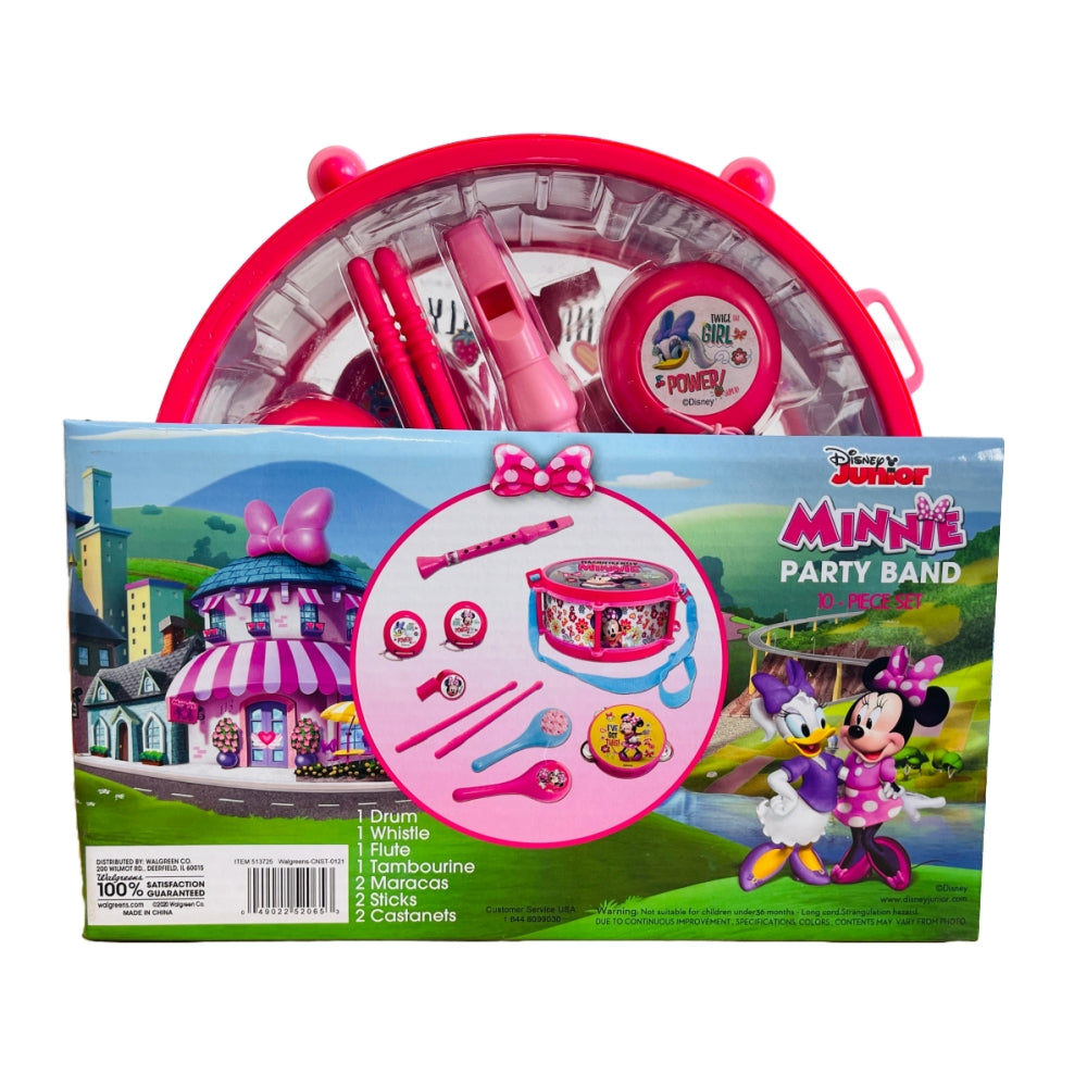 Disney Junior Minnie 10pcs Party Band Drum & Instruments Music Toy