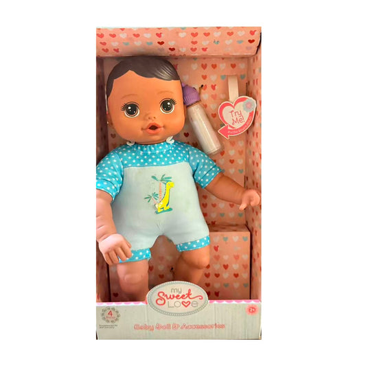 13.5“ My Sweet Love Baby Doll & Accessories Set - Dinosaur
