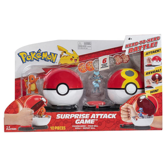 Pokémon Surprise Attack Game Charmander + Poke Ball & Riolu + Repeat Ball 4+