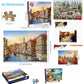 Jigsaw Puzzle Set – 1000 Pieces Each – 3 Assorted Designs Included – Fun Puzzle Game for Adults and Teens
