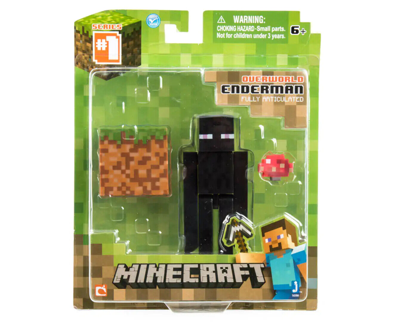 Jazware Minecraft Action Figure Set - Steve, Zombie, Creeper, Enderman and Villager