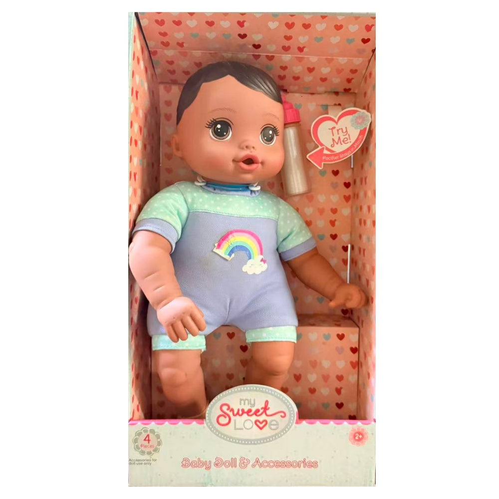 13.5“ My Sweet Love Baby Doll & Accessories Set - Rainbow