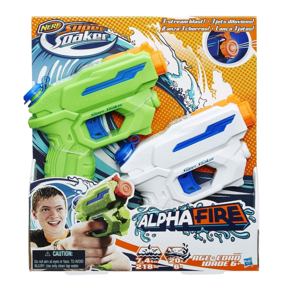 Hasbro Nerf Super Soaker Alpha Fire Twin Water Guns