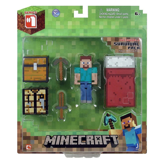 Mojang Minecraft Series 1 Overworld Survival Pack Fully Articulated