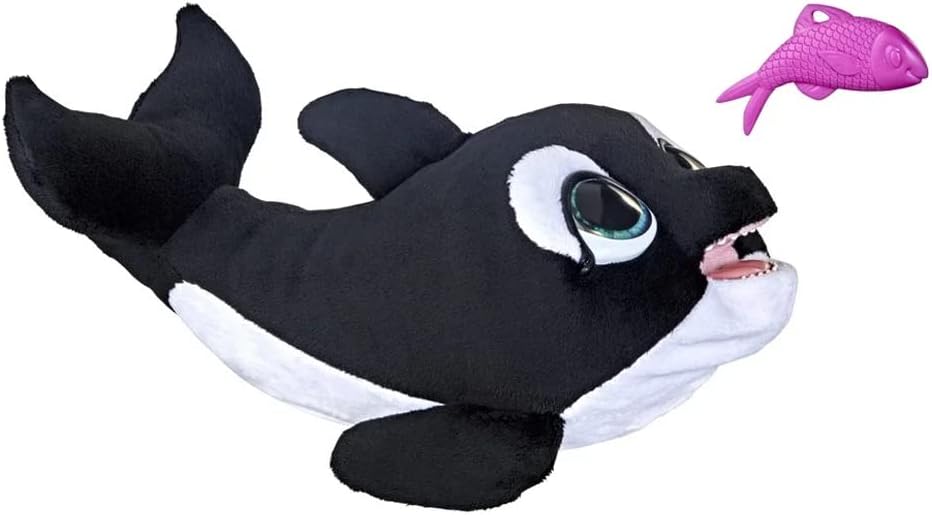 Hasbro FurReal Koi The Kisser Interactive Whale Soft Toy with Kiss Back Sounds